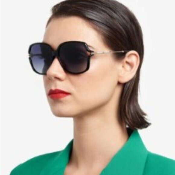 Carolina Herrera HER 0132/G/S 0LHF HA Square Sunglasses - Burgundy/Gold/Brown main image 8